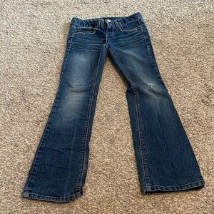 Excellent condition Youth size 8 Squeeze distressed flare jeans